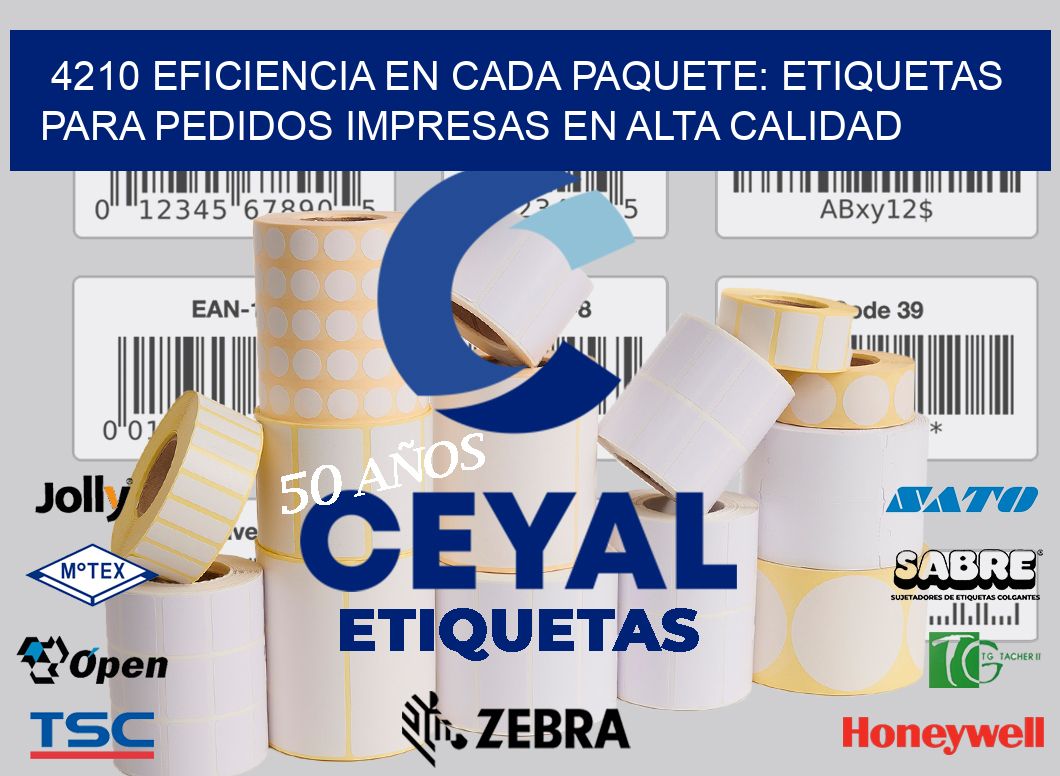 4210 EFICIENCIA EN CADA PAQUETE: ETIQUETAS PARA PEDIDOS IMPRESAS EN ALTA CALIDAD