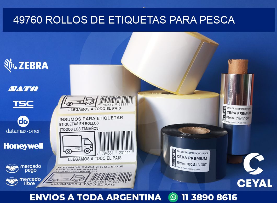49760 ROLLOS DE ETIQUETAS PARA PESCA