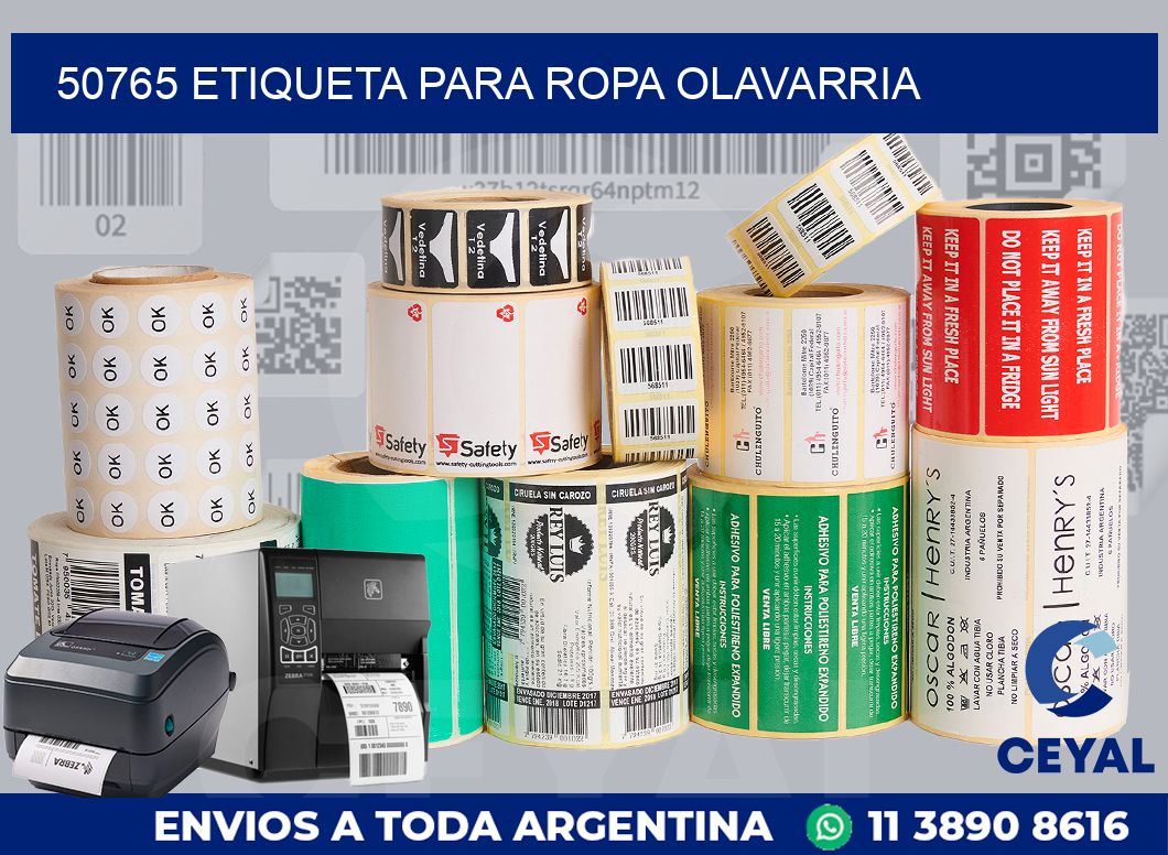 50765 ETIQUETA PARA ROPA OLAVARRIA