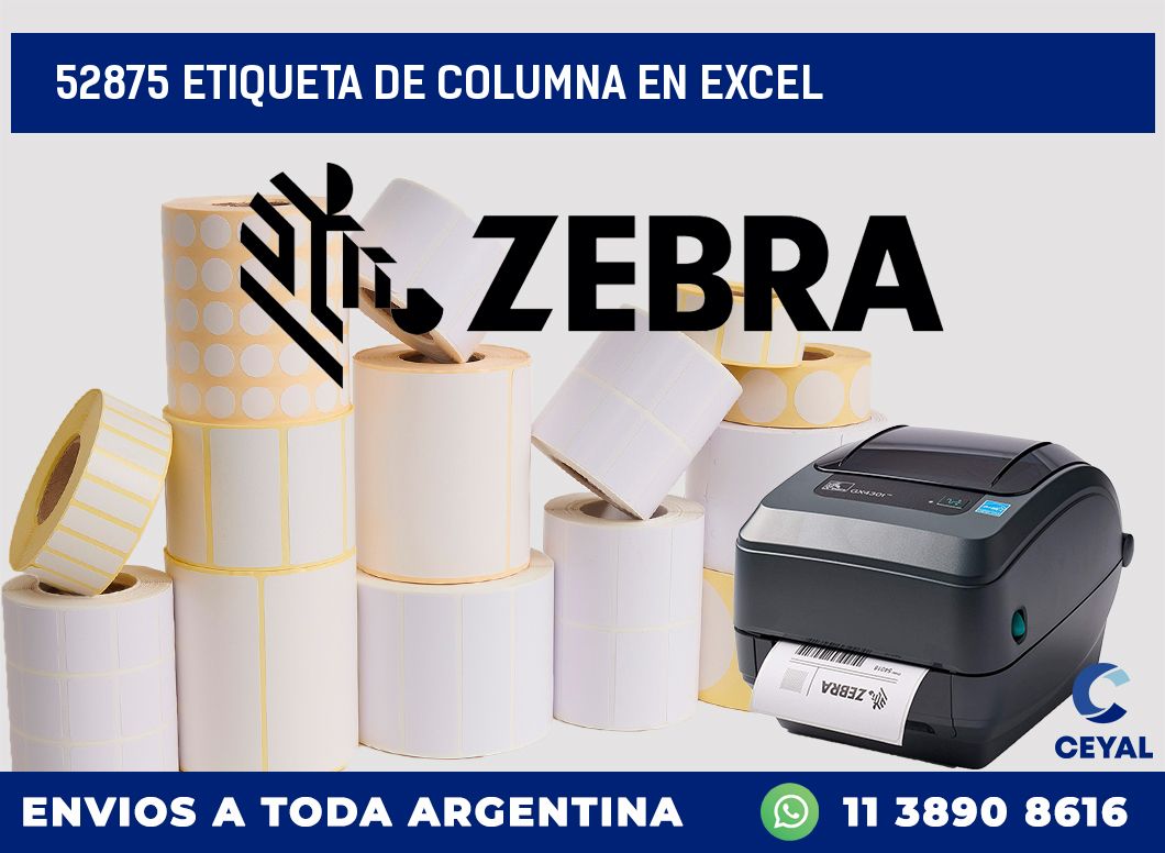 52875 Etiqueta de columna en Excel