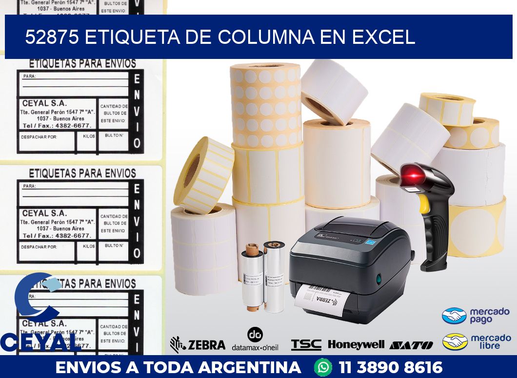 52875 Etiqueta de columna en Excel