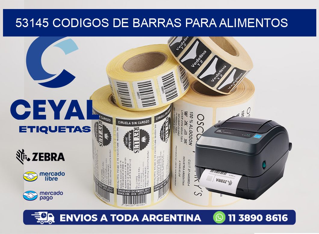 53145 CODIGOS DE BARRAS PARA ALIMENTOS