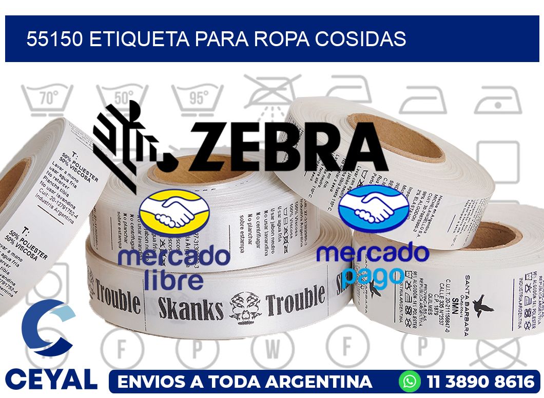 55150 ETIQUETA PARA ROPA COSIDAS