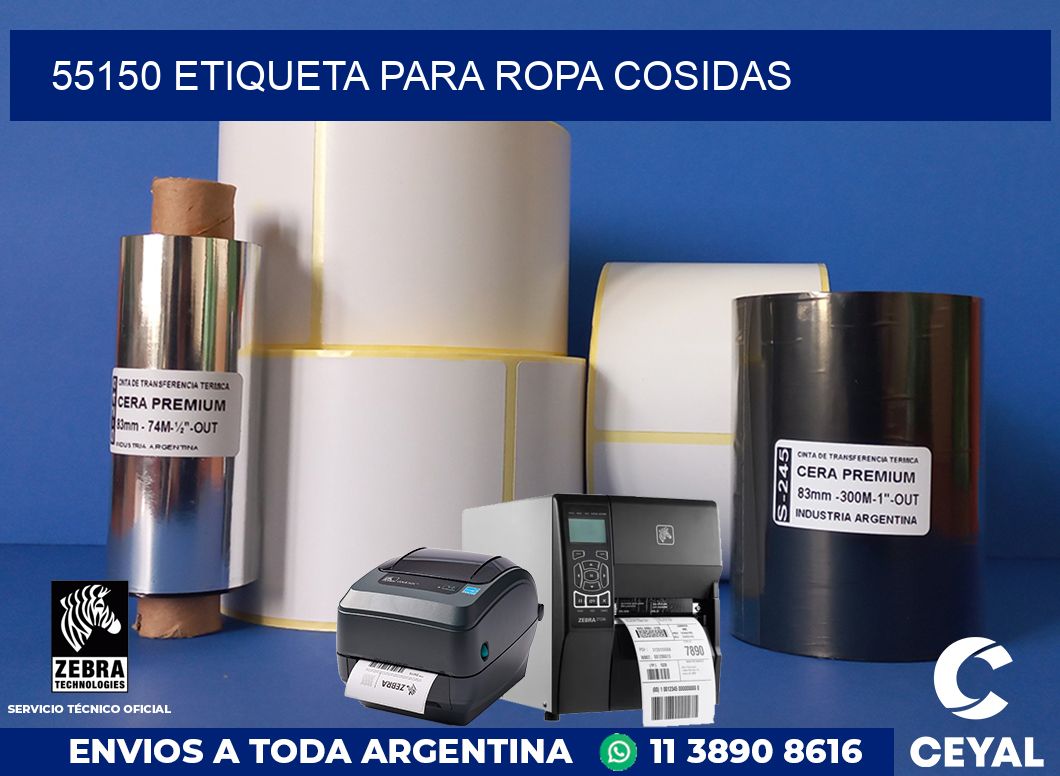 55150 ETIQUETA PARA ROPA COSIDAS