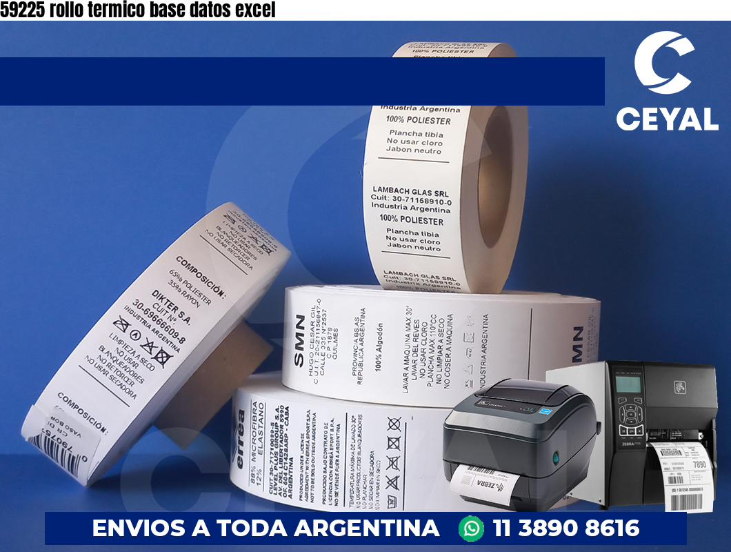 59225 rollo termico base datos excel
