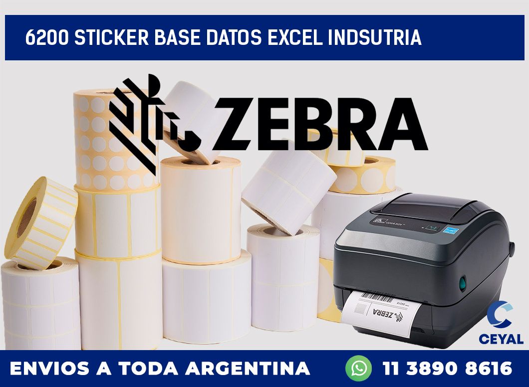 6200 sticker base datos excel indsutria