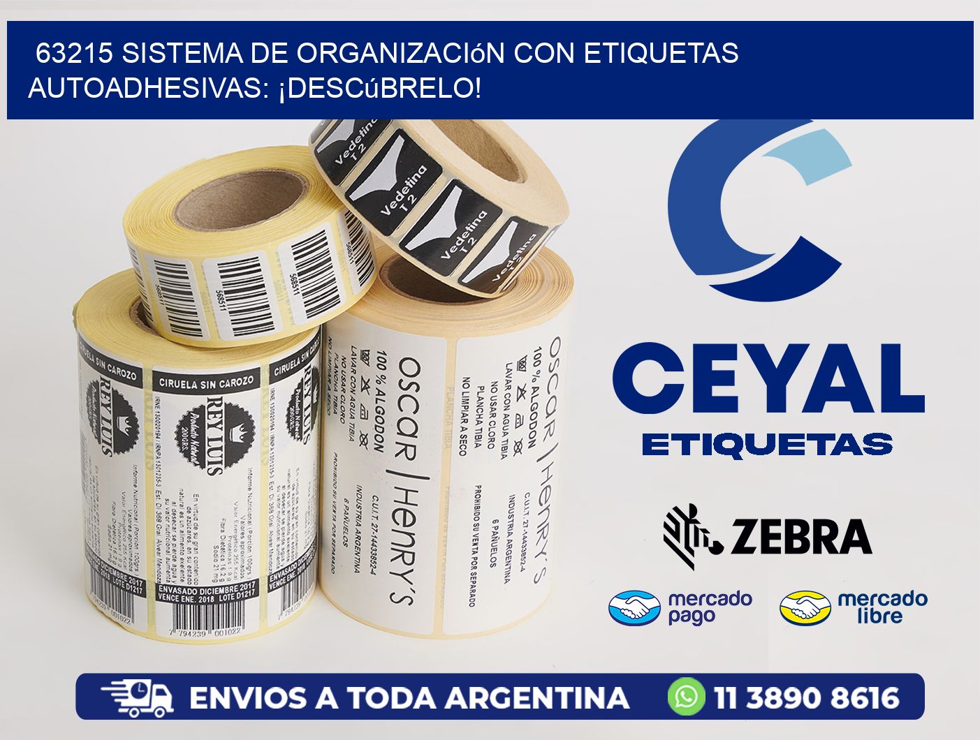 63215 Sistema de Organización con Etiquetas Autoadhesivas: ¡Descúbrelo!
