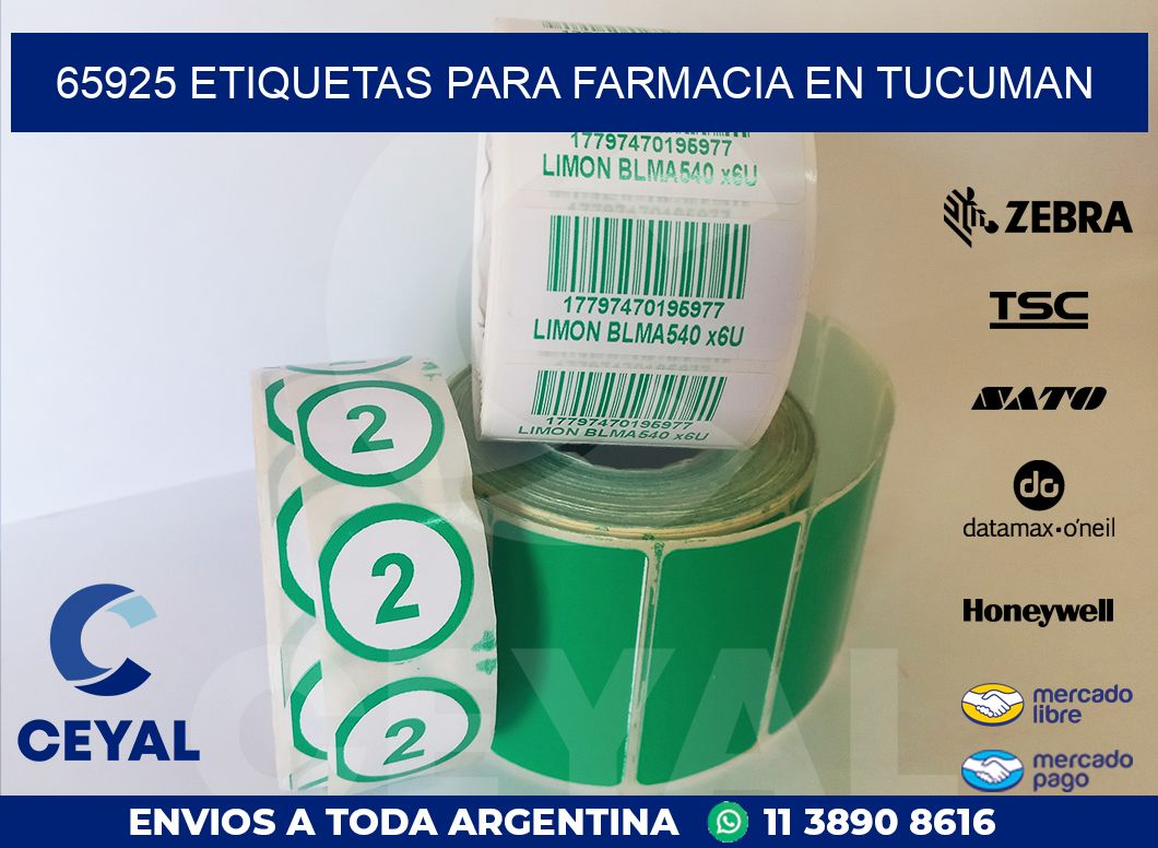 65925 ETIQUETAS PARA FARMACIA EN TUCUMAN