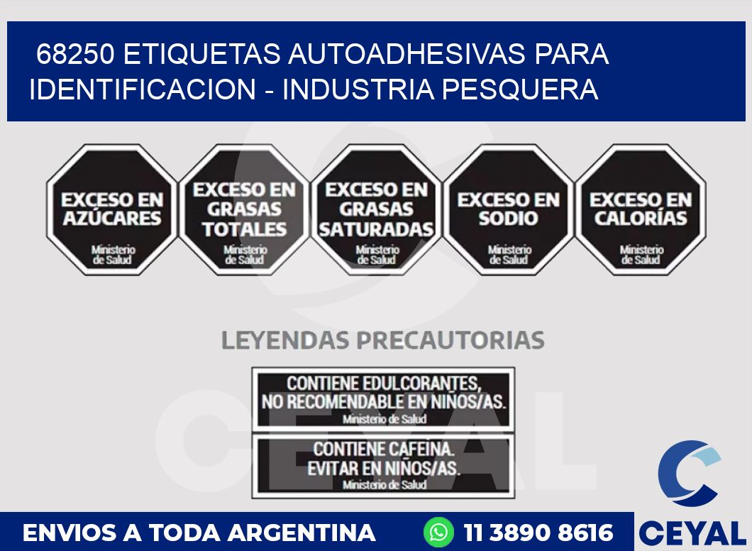 68250 ETIQUETAS AUTOADHESIVAS PARA IDENTIFICACION - INDUSTRIA PESQUERA
