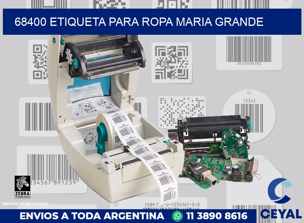 68400 ETIQUETA PARA ROPA MARIA GRANDE