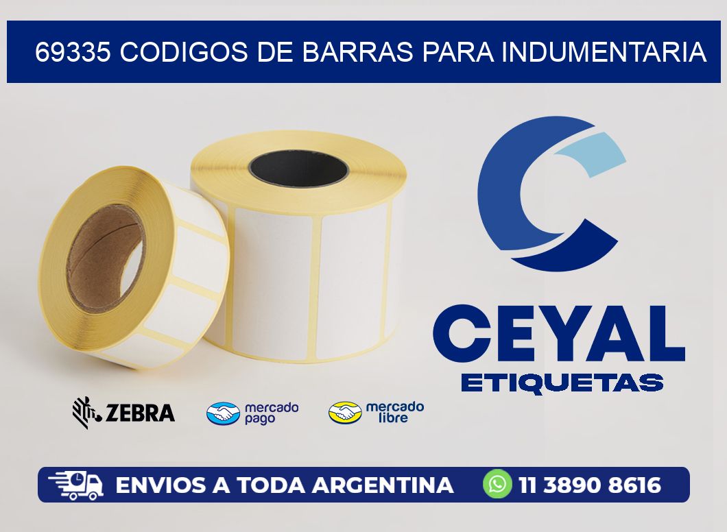 69335 CODIGOS DE BARRAS PARA INDUMENTARIA
