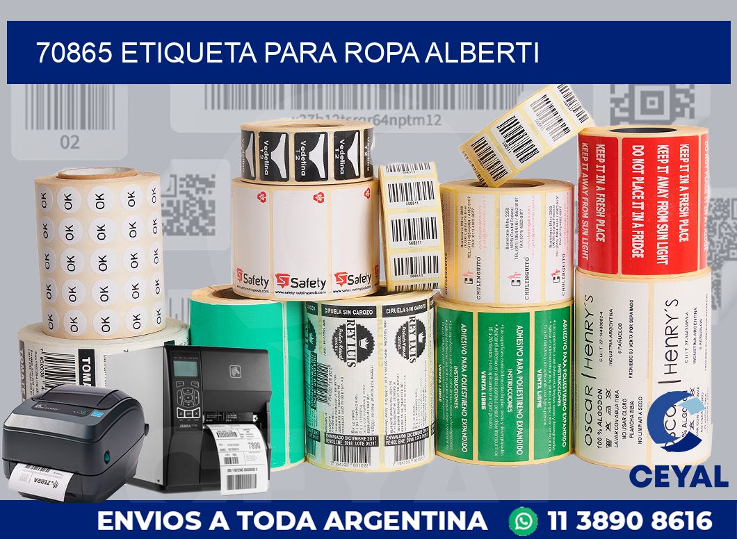 70865 ETIQUETA PARA ROPA ALBERTI