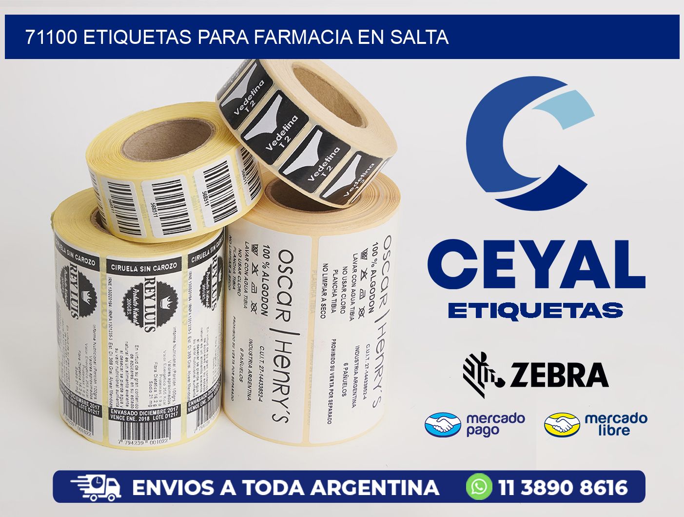 71100 ETIQUETAS PARA FARMACIA EN SALTA