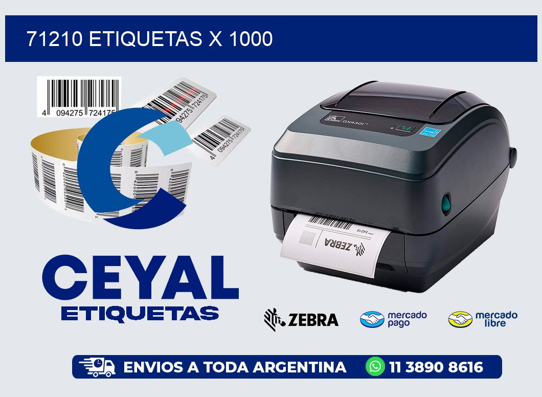 71210 ETIQUETAS X 1000