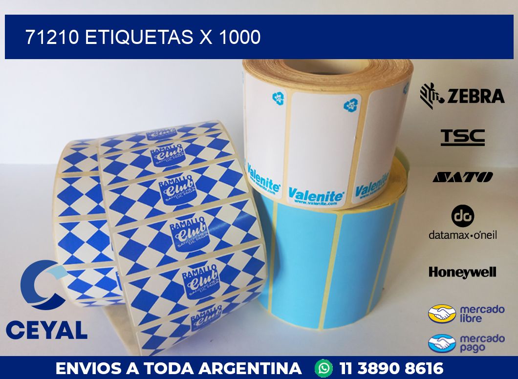 71210 ETIQUETAS X 1000
