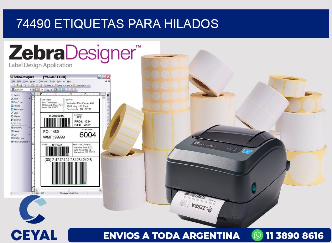 74490 ETIQUETAS PARA HILADOS