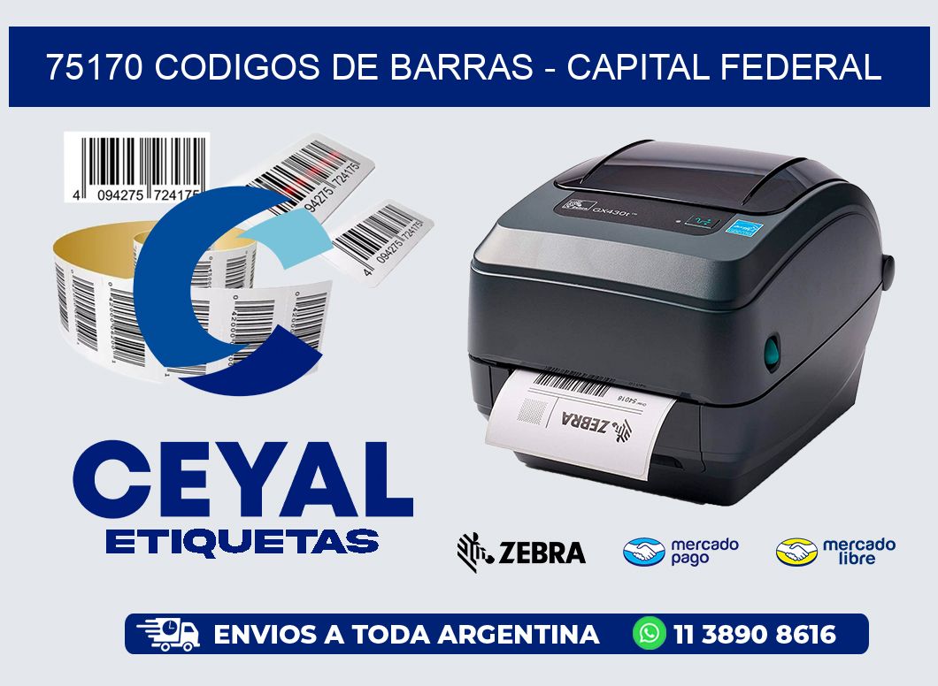 75170 CODIGOS DE BARRAS - CAPITAL FEDERAL