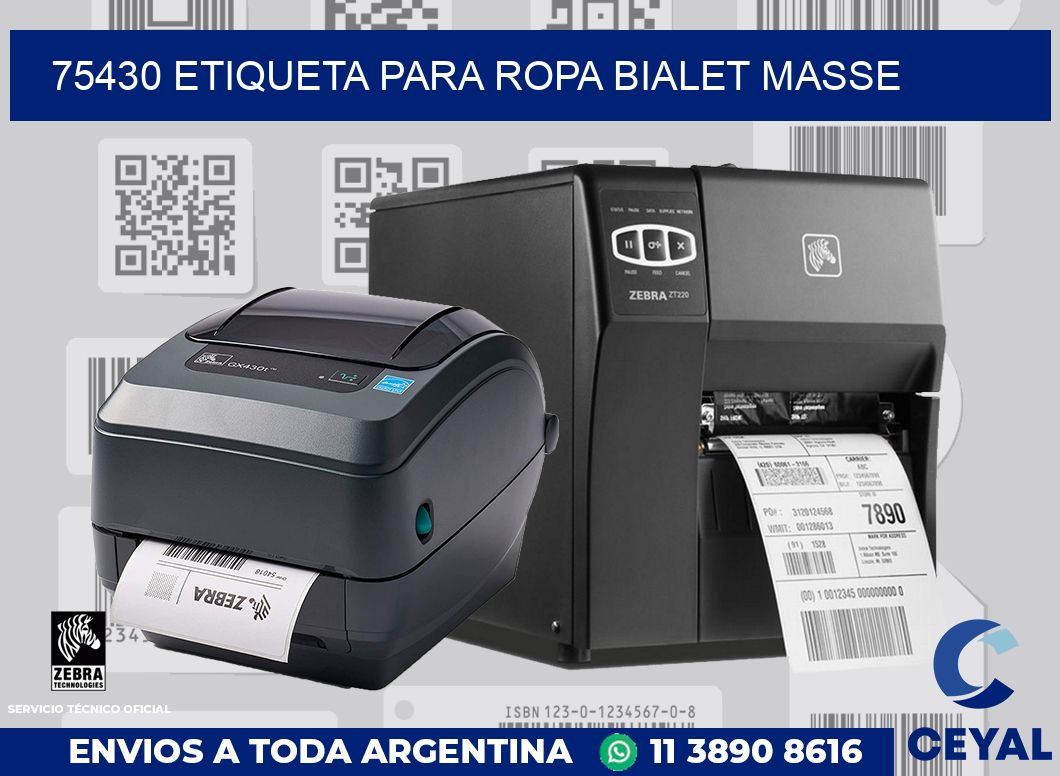 75430 ETIQUETA PARA ROPA BIALET MASSE