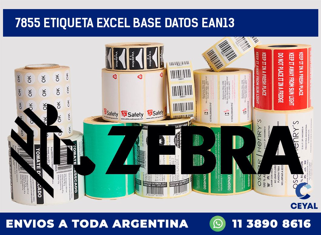 7855 etiqueta excel base datos ean13