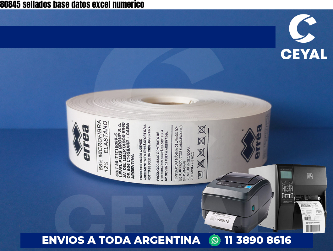 80845 sellados base datos excel numerico