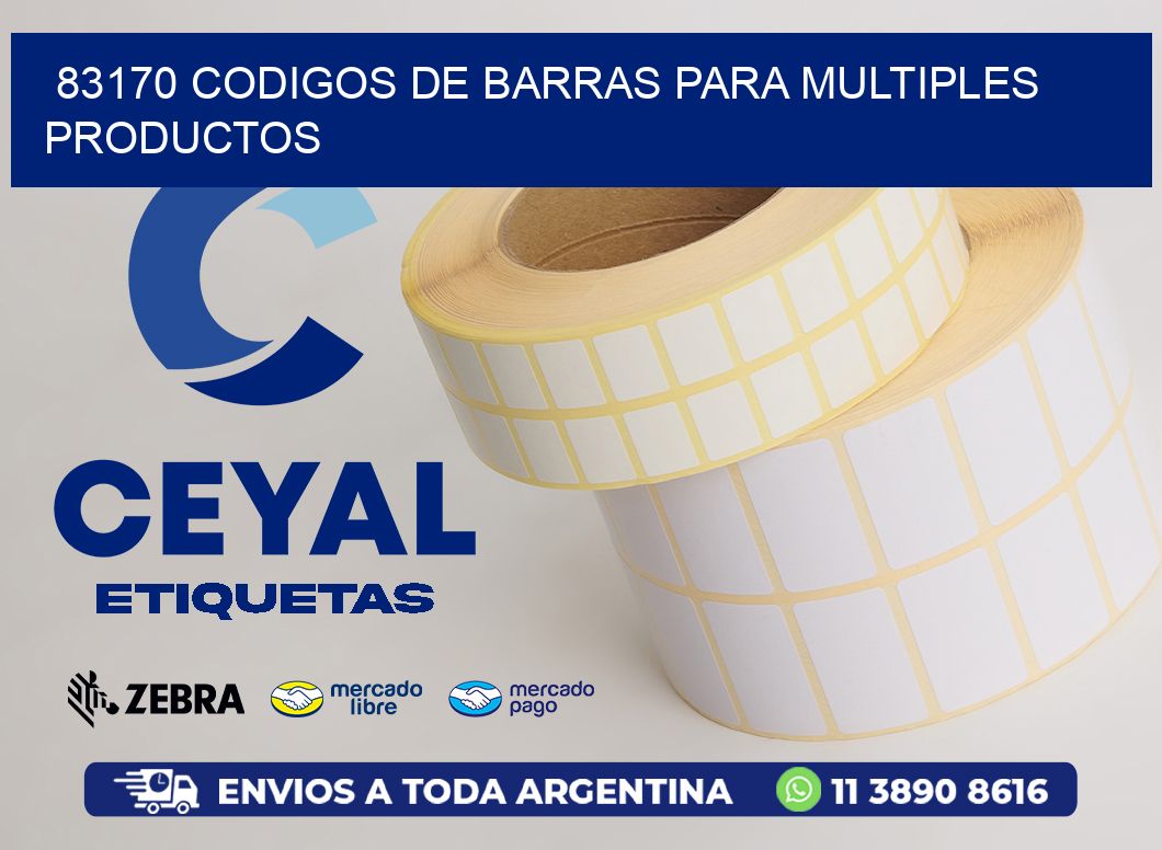 83170 CODIGOS DE BARRAS PARA MULTIPLES PRODUCTOS