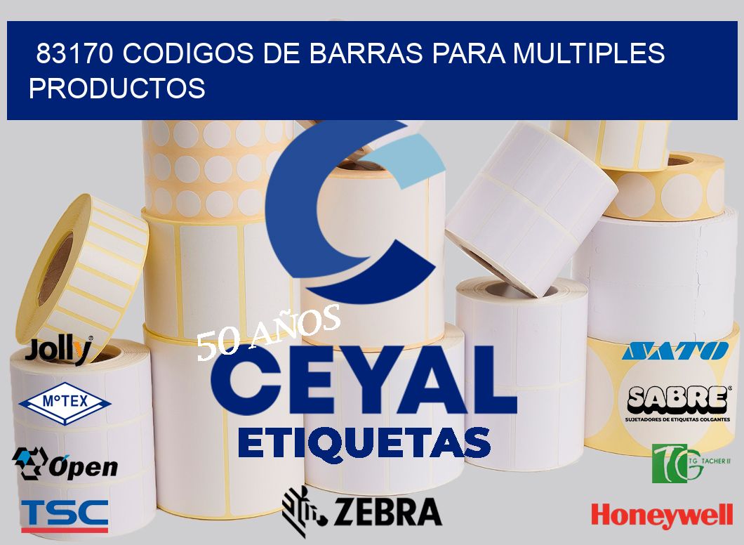 83170 CODIGOS DE BARRAS PARA MULTIPLES PRODUCTOS