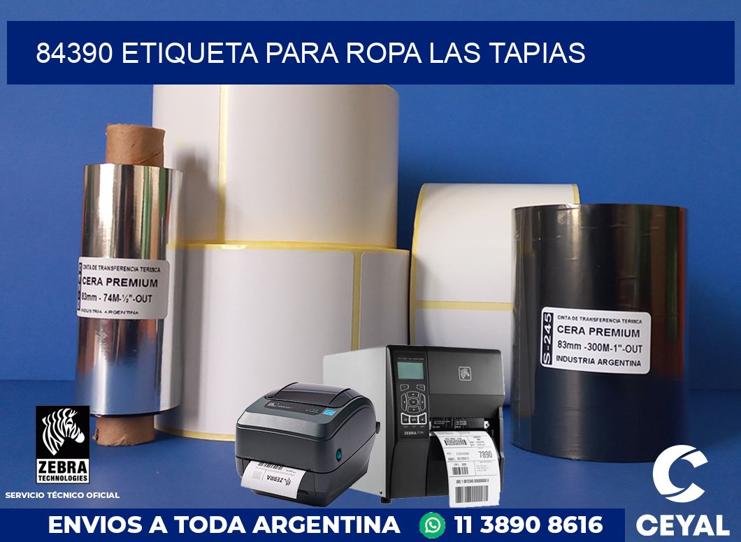 84390 ETIQUETA PARA ROPA LAS TAPIAS