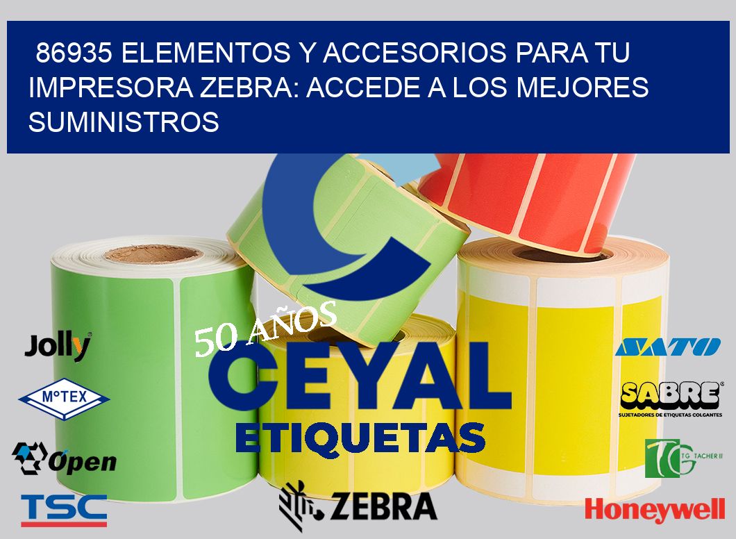 86935 ELEMENTOS Y ACCESORIOS PARA TU IMPRESORA ZEBRA: ACCEDE A LOS MEJORES SUMINISTROS