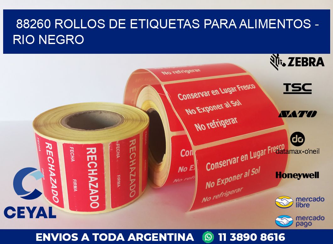 88260 ROLLOS DE ETIQUETAS PARA ALIMENTOS – RIO NEGRO