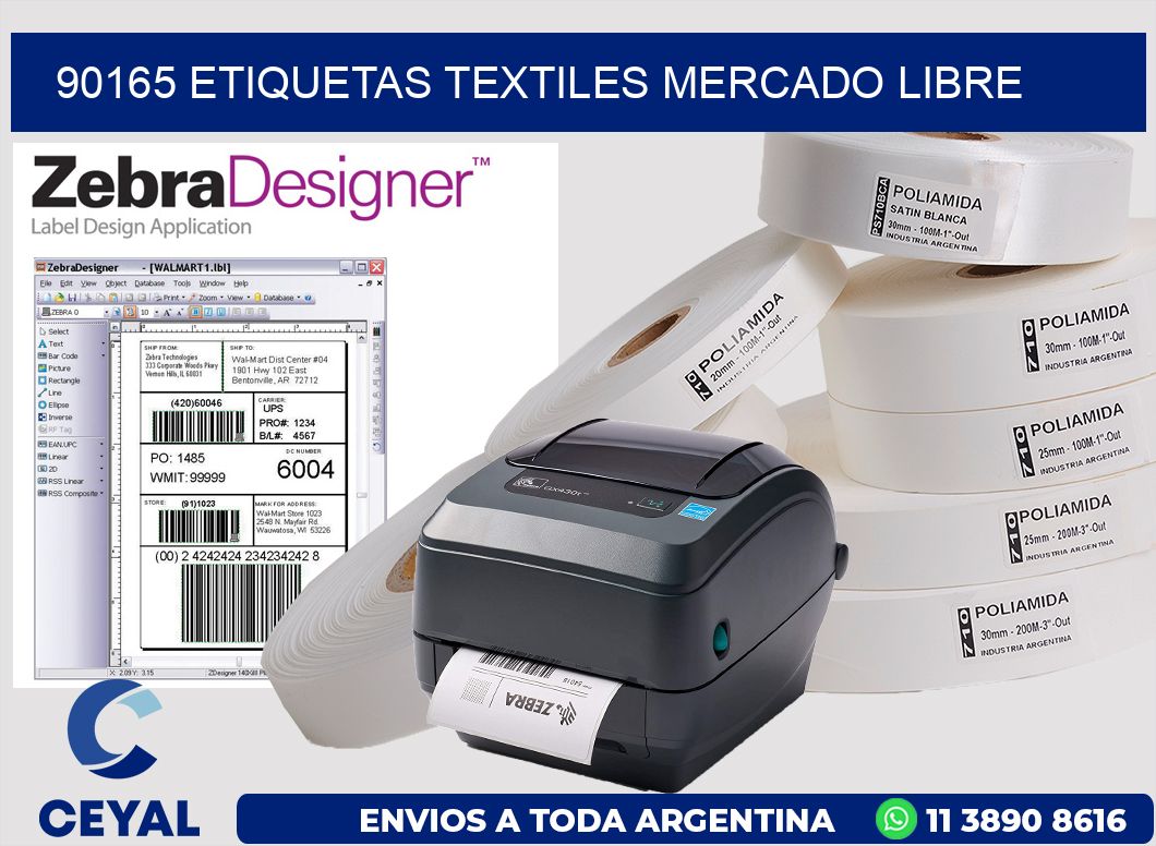 90165 ETIQUETAS TEXTILES MERCADO LIBRE