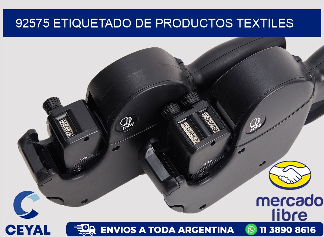 92575 ETIQUETADO DE PRODUCTOS TEXTILES
