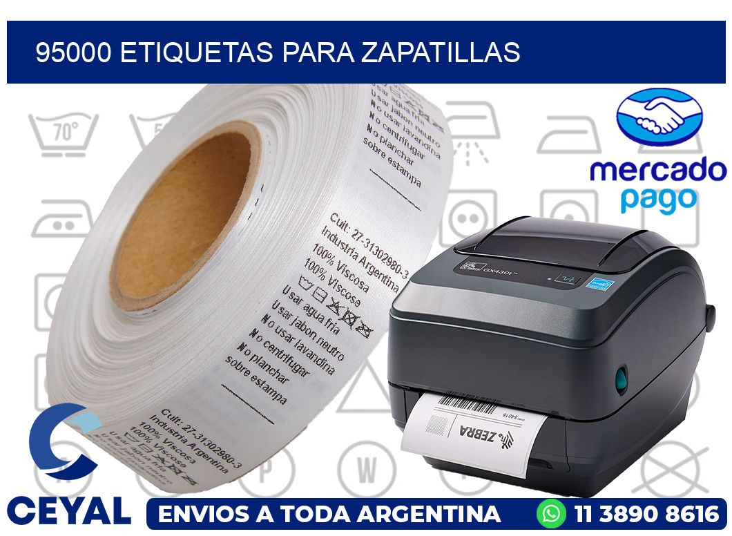 95000 ETIQUETAS PARA ZAPATILLAS