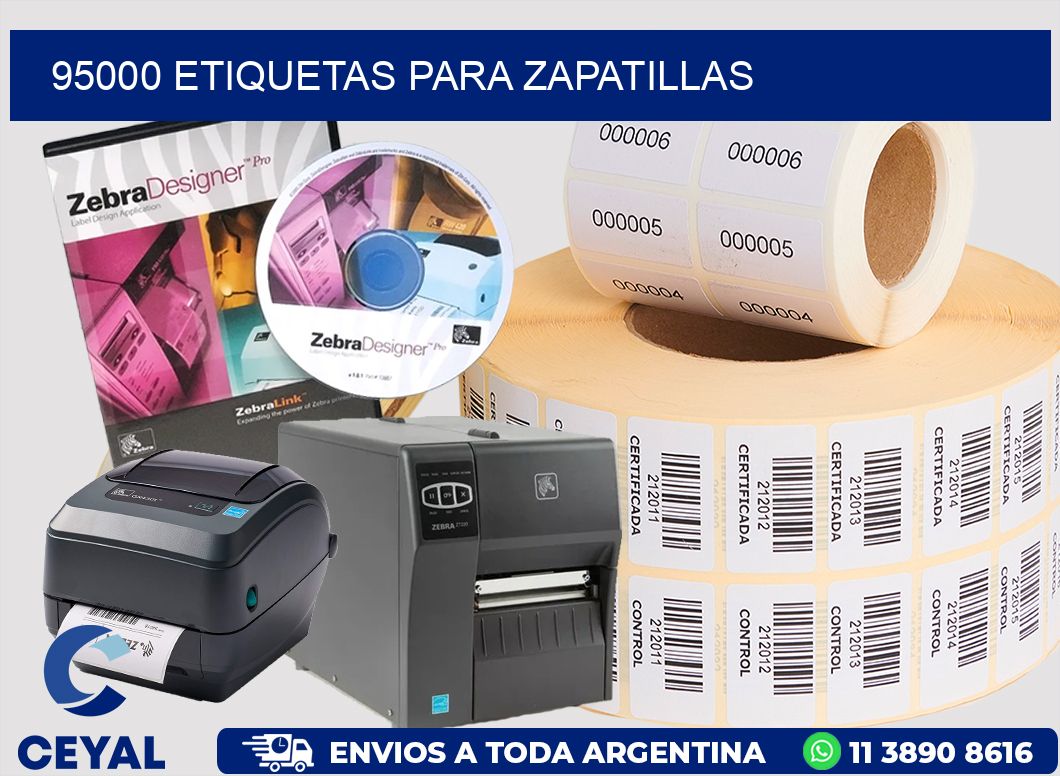 95000 ETIQUETAS PARA ZAPATILLAS