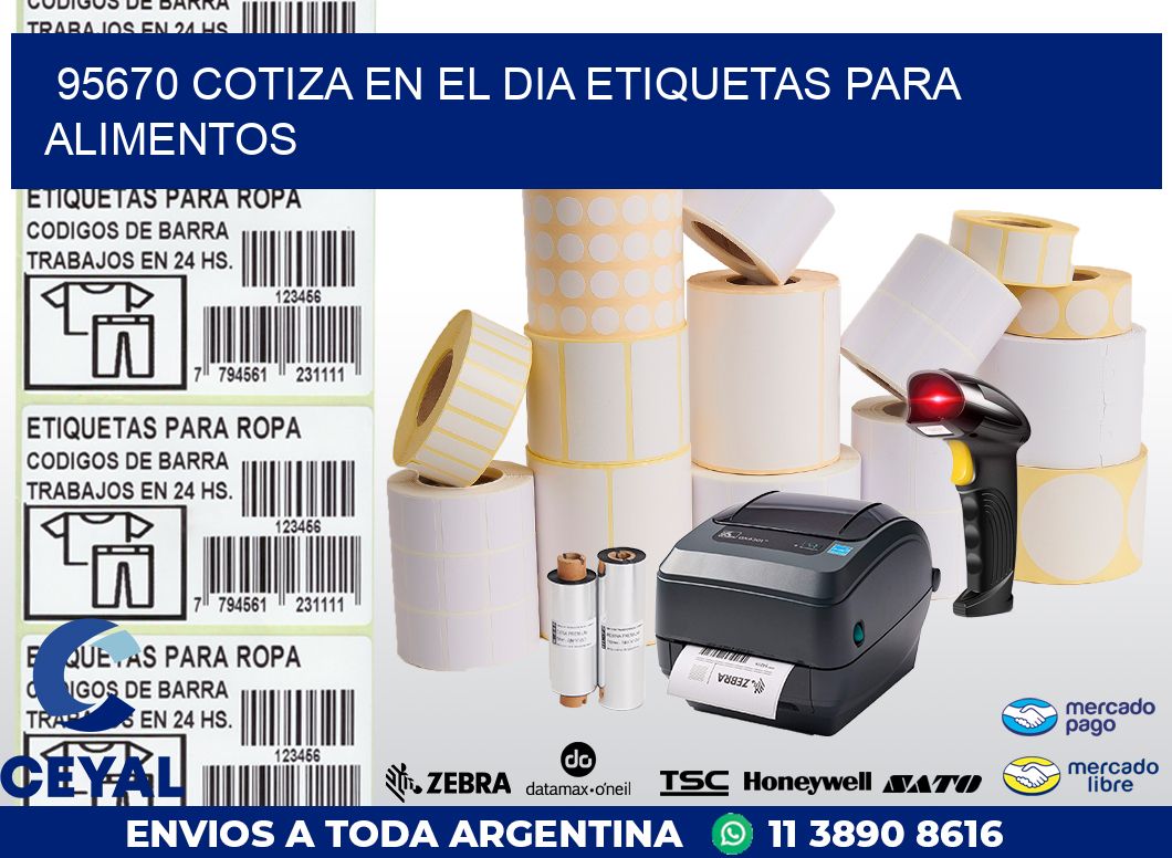 95670 COTIZA EN EL DIA ETIQUETAS PARA ALIMENTOS