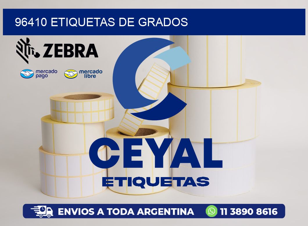96410 etiquetas de grados