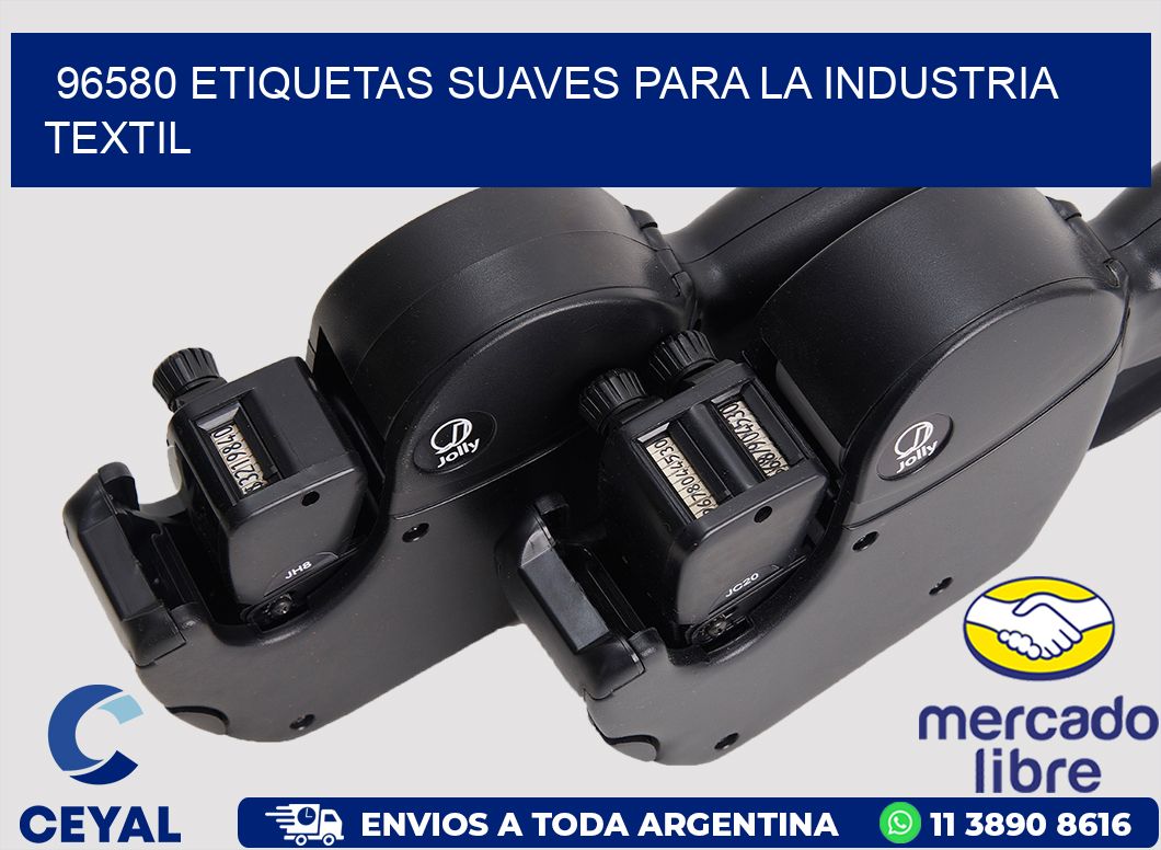 96580 ETIQUETAS SUAVES PARA LA INDUSTRIA TEXTIL