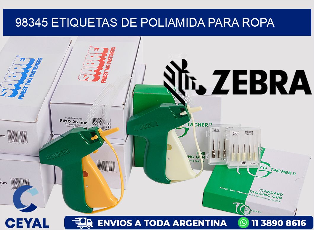 98345 ETIQUETAS DE POLIAMIDA PARA ROPA
