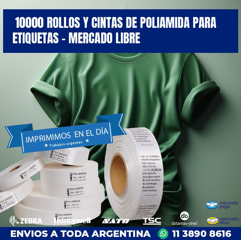 10000 ROLLOS Y CINTAS DE POLIAMIDA PARA ETIQUETAS – MERCADO LIBRE
