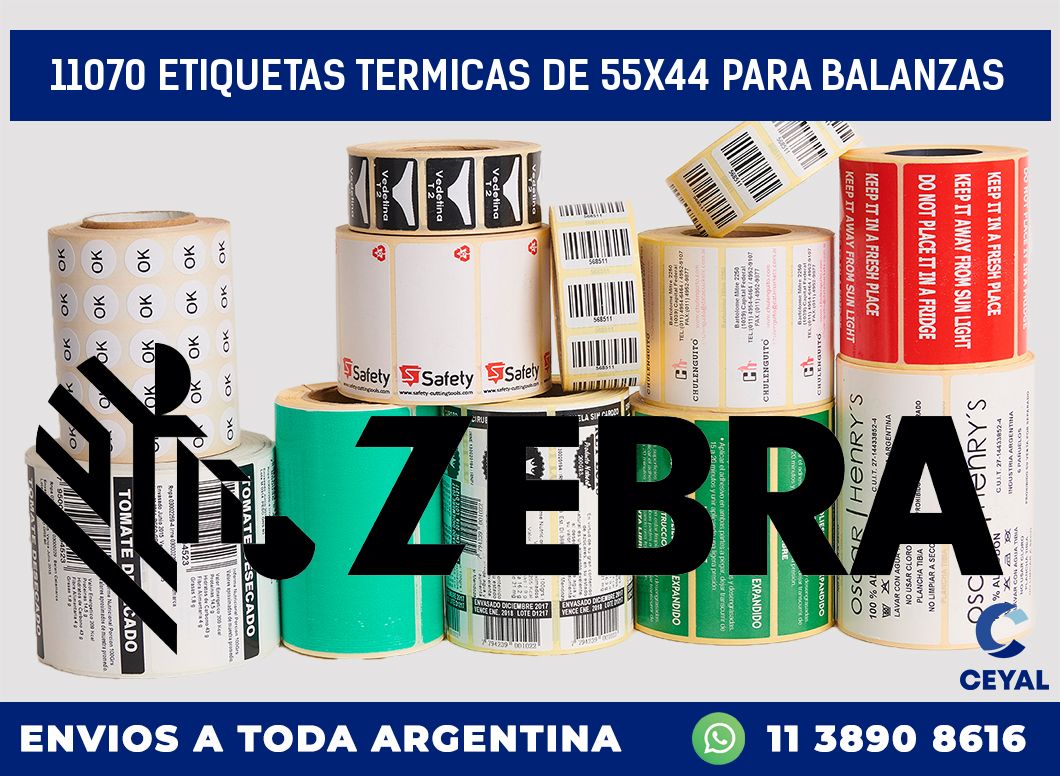 11070 ETIQUETAS TERMICAS DE 55X44 PARA BALANZAS