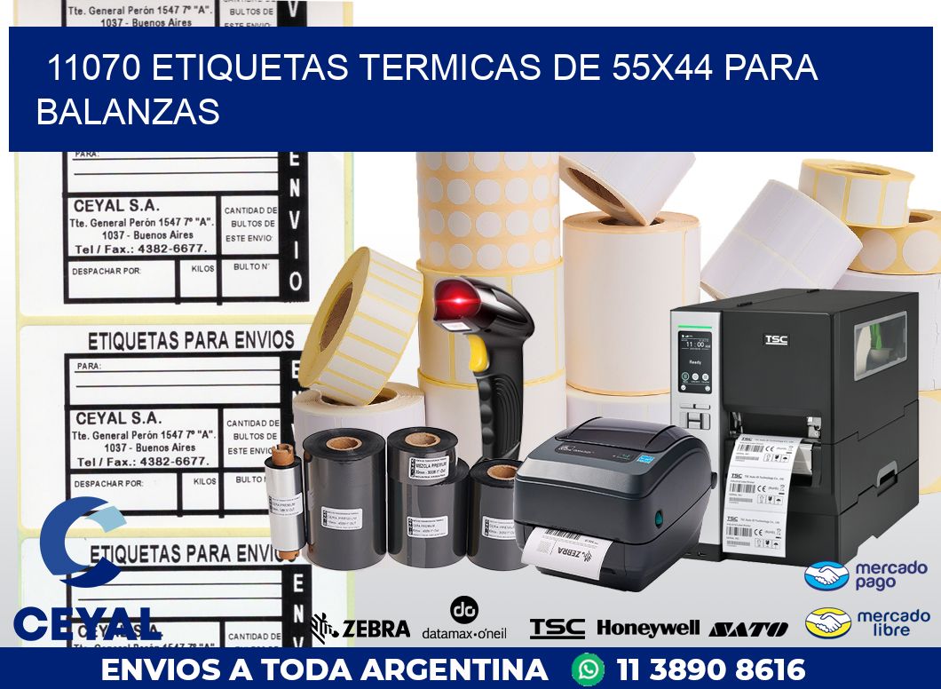 11070 ETIQUETAS TERMICAS DE 55X44 PARA BALANZAS