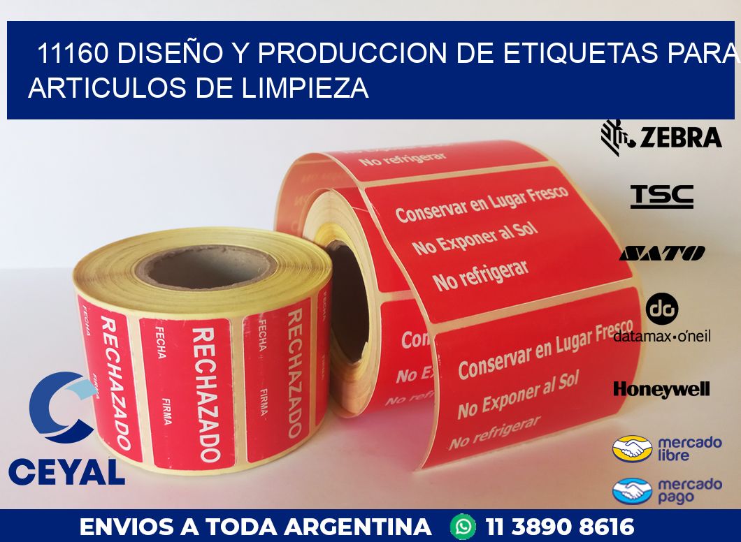 11160 DISEÑO Y PRODUCCION DE ETIQUETAS PARA ARTICULOS DE LIMPIEZA