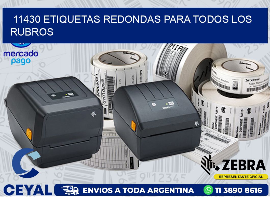 11430 ETIQUETAS REDONDAS PARA TODOS LOS RUBROS