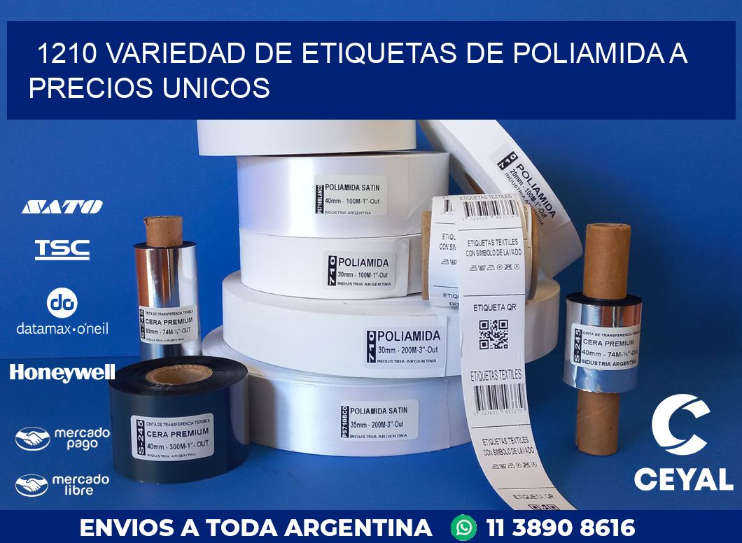 1210 VARIEDAD DE ETIQUETAS DE POLIAMIDA A PRECIOS UNICOS