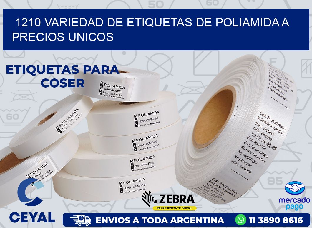 1210 VARIEDAD DE ETIQUETAS DE POLIAMIDA A PRECIOS UNICOS