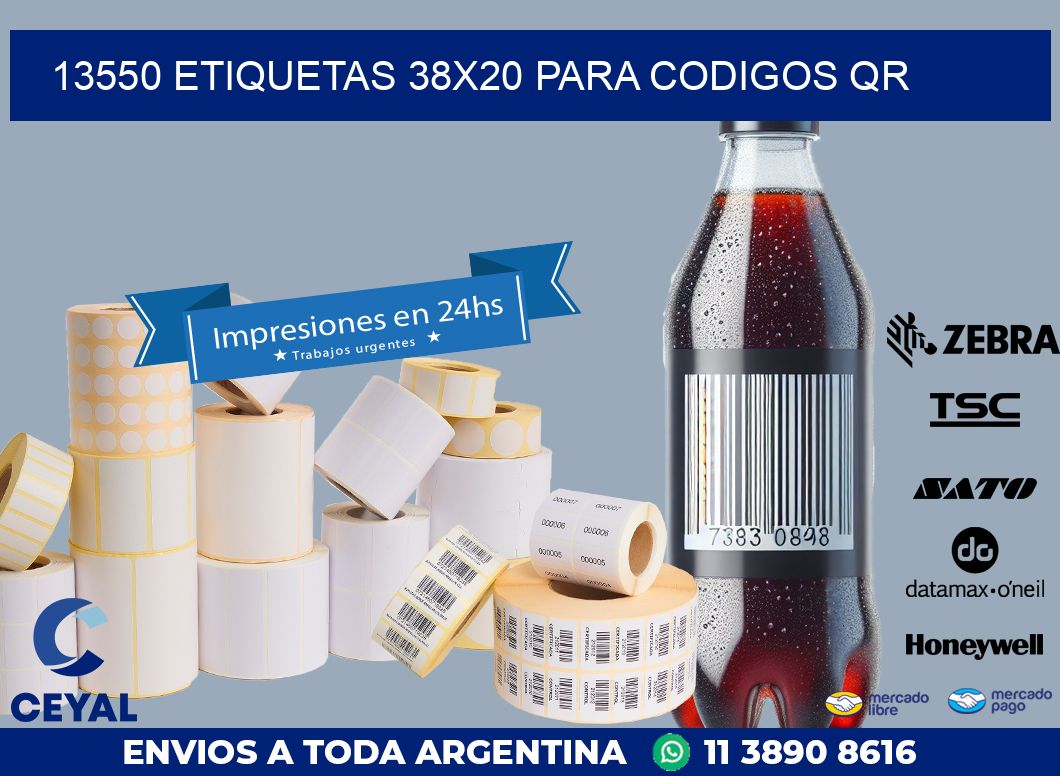 13550 ETIQUETAS 38X20 PARA CODIGOS QR