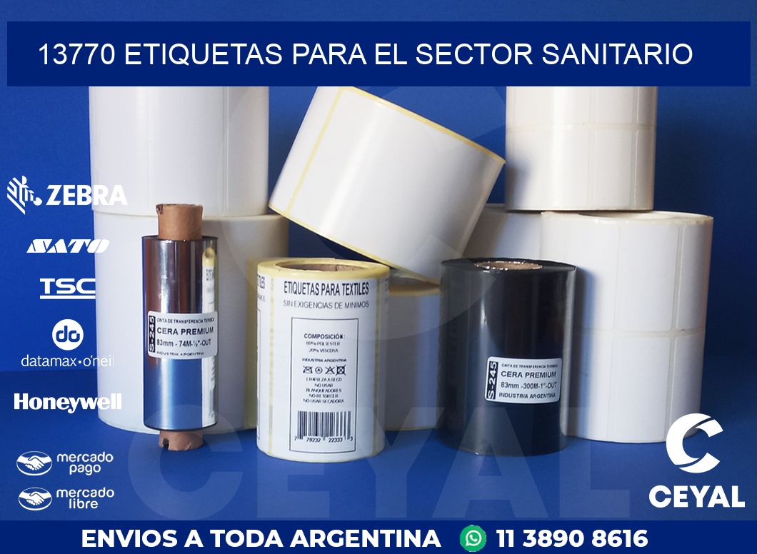 13770 ETIQUETAS PARA EL SECTOR SANITARIO