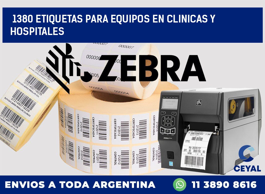 1380 ETIQUETAS PARA EQUIPOS EN CLINICAS Y HOSPITALES
