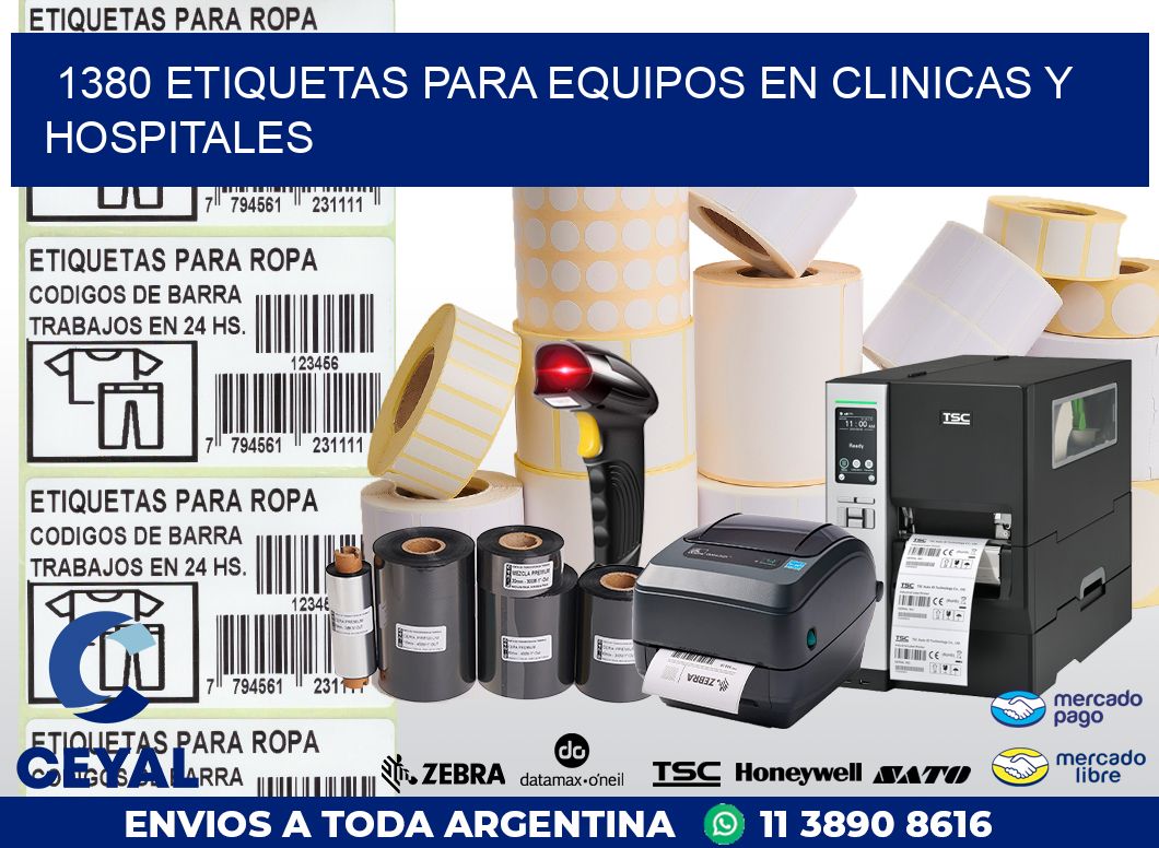 1380 ETIQUETAS PARA EQUIPOS EN CLINICAS Y HOSPITALES