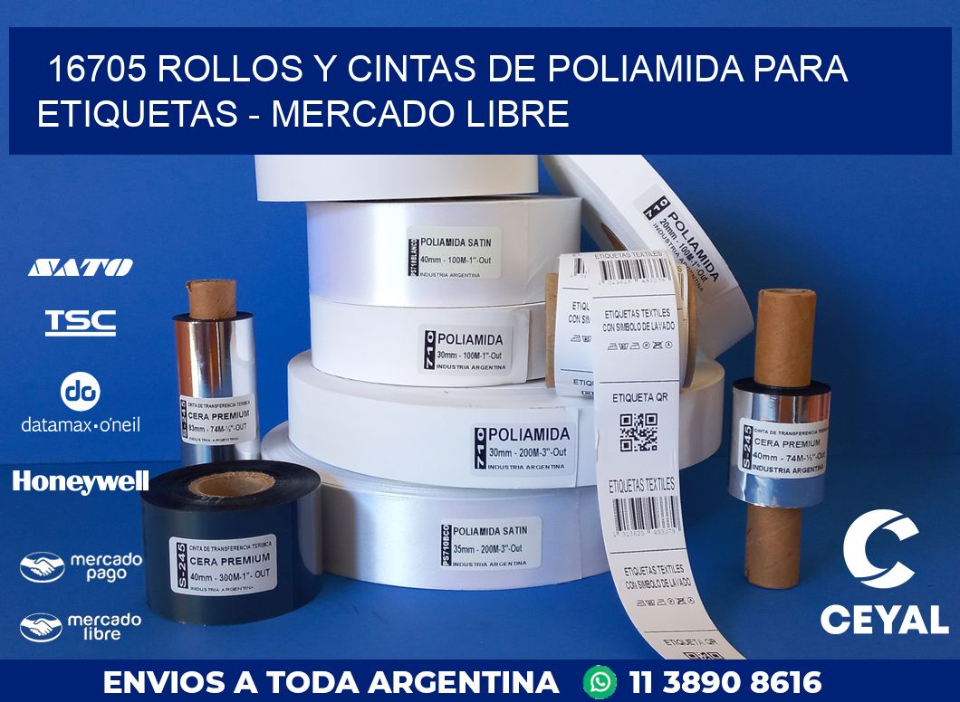 16705 ROLLOS Y CINTAS DE POLIAMIDA PARA ETIQUETAS - MERCADO LIBRE