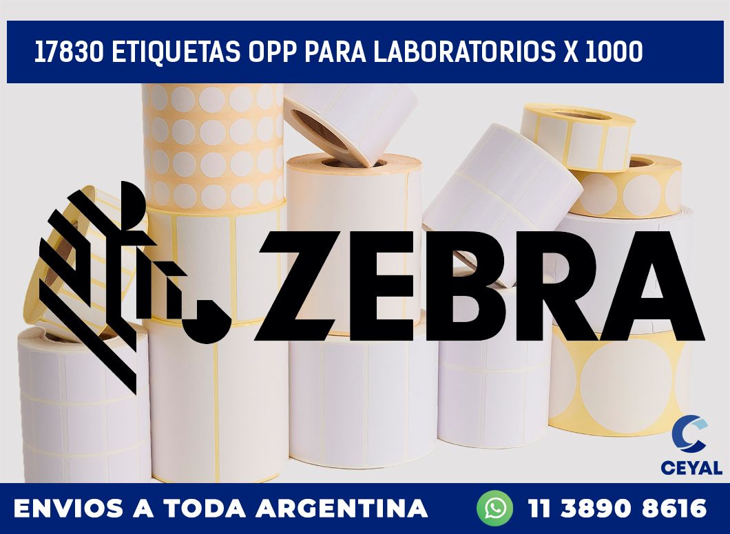 17830 ETIQUETAS OPP PARA LABORATORIOS X 1000